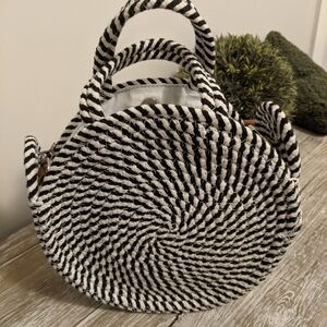 SOOOO SWEET Black & White Round Crossbody Bag